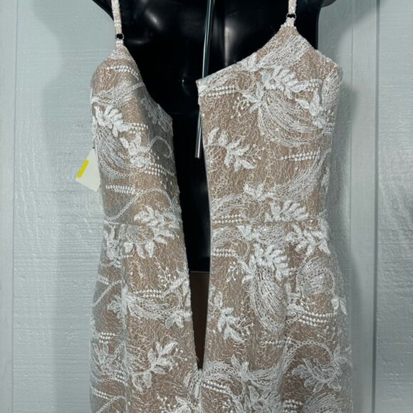 Dress the Population Women’s Giovanna Lace Spaghetti Strap Dress Size Medium NWT - Picture 11 of 13
